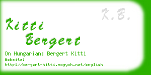 kitti bergert business card